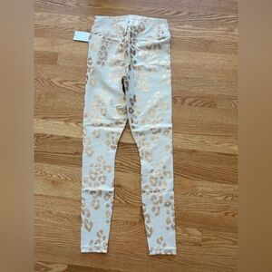 Spiritual Gangster Metallic Gold Leopard Print Legging